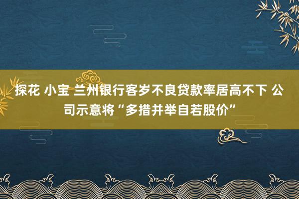 探花 小宝 兰州银行客岁不良贷款率居高不下 公司示意将“多措并举自若股价”