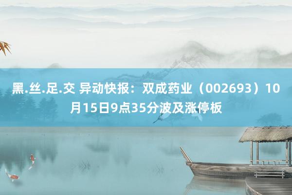 黑.丝.足.交 异动快报：双成药业（002693）10月15日9点35分波及涨停板