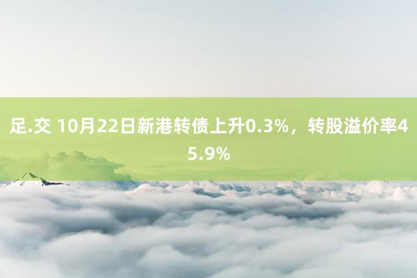 足.交 10月22日新港转债上升0.3%，转股溢价率45.9%