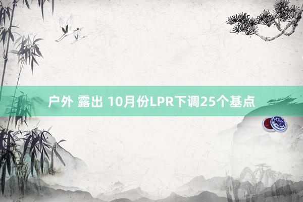 户外 露出 10月份LPR下调25个基点