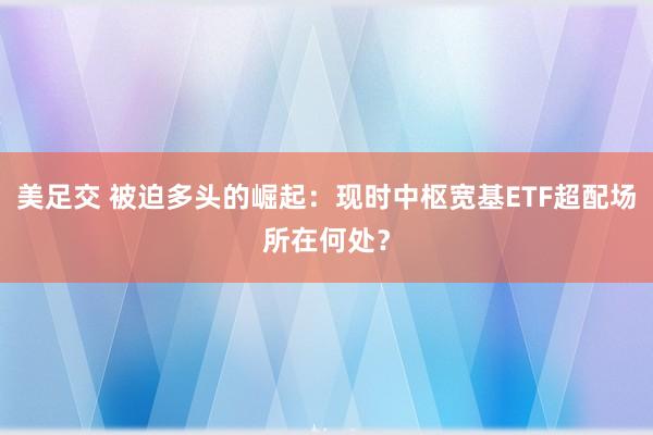 美足交 被迫多头的崛起：现时中枢宽基ETF超配场所在何处？