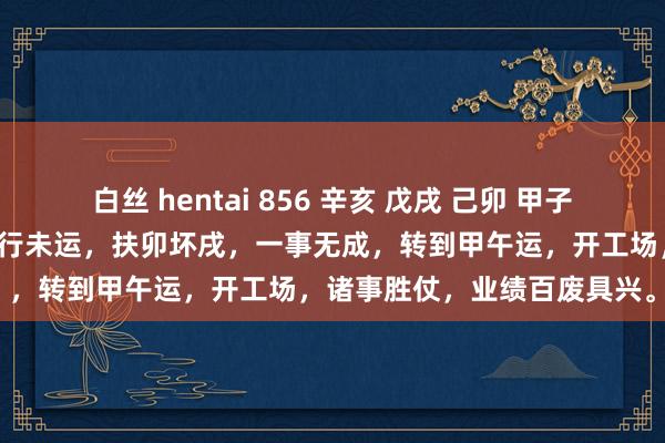 白丝 hentai 856 辛亥 戊戌 己卯 甲子：官杀夹杂，喜戌合卯杀。行未运，扶卯坏戌，一事无成，转到甲午运，开工场，诸事胜仗，业绩百废具兴。