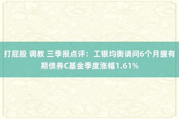 打屁股 调教 三季报点评：工银均衡请问6个月握有期债券C基金季度涨幅1.61%