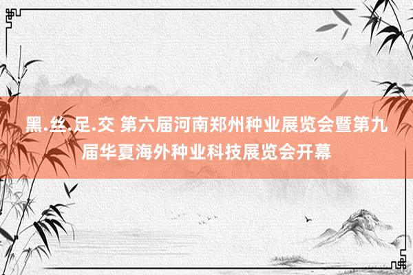 黑.丝.足.交 第六届河南郑州种业展览会暨第九届华夏海外种业科技展览会开幕