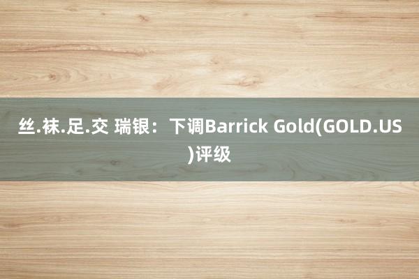 丝.袜.足.交 瑞银：下调Barrick Gold(GOLD.US)评级