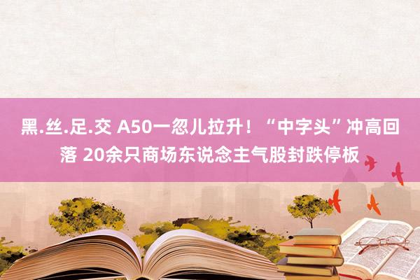 黑.丝.足.交 A50一忽儿拉升！“中字头”冲高回落 20余只商场东说念主气股封跌停板