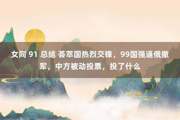 女同 91 总结 荟萃国热烈交锋，99国强逼俄撤军，中方被动投票，投了什么