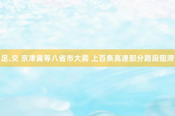 足.交 京津冀等八省市大雾 上百条高速部分路段阻滞