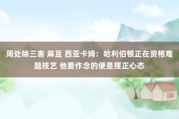 周处除三害 麻豆 西亚卡姆：哈利伯顿正在资格难题技艺 他要作念的便是摆正心态