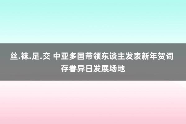 丝.袜.足.交 中亚多国带领东谈主发表新年贺词 存眷异日发展场地