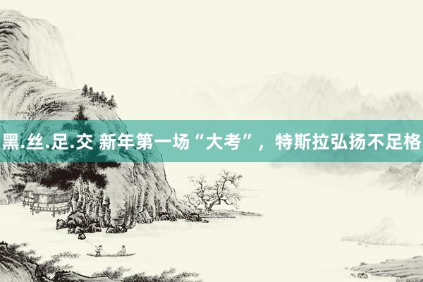 黑.丝.足.交 新年第一场“大考”，特斯拉弘扬不足格