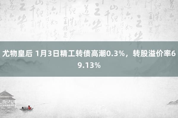 尤物皇后 1月3日精工转债高潮0.3%，转股溢价率69.13%